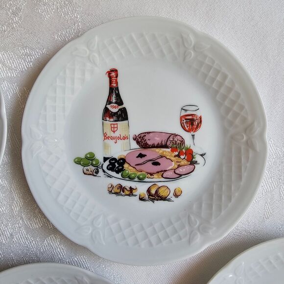 Philippe Deshoulieres DE LIMOGES FRANCE Appetizer Plate x5 5.75 Diameter Plates - Picture 6 of 7